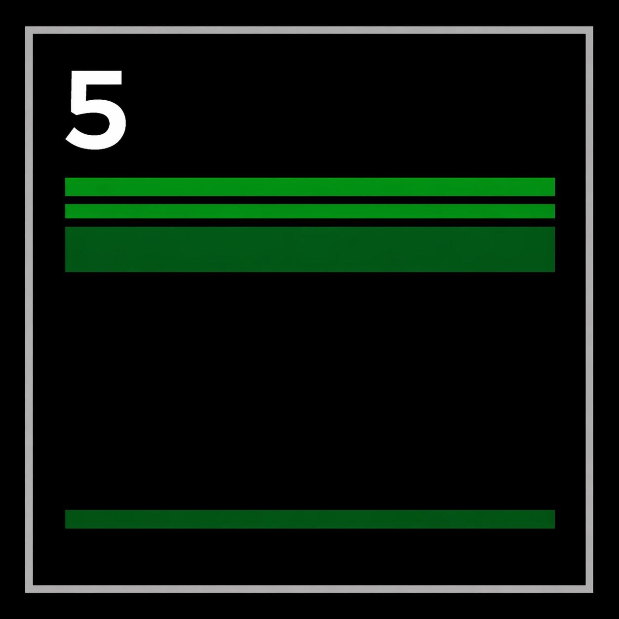 Calendar month view with green dashes